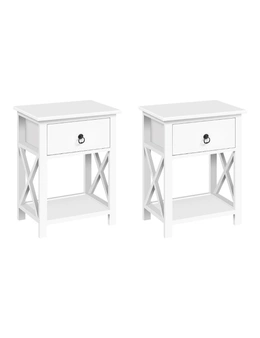 Artiss Set Of 2 Bedside Tables Drawers Side Nightstand Lamp Chest Unit Cabinet - One Size