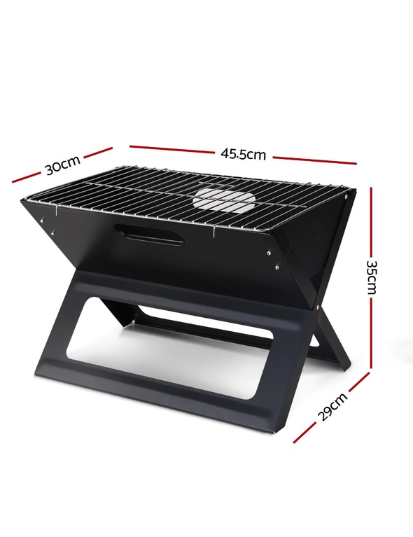 Grillz Notebook Portable Charcoal Bbq - One Size, hi-res image number null