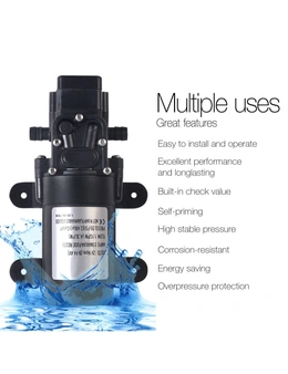 Devanti 12V Portable Water Pressure Shower Pump - One Size