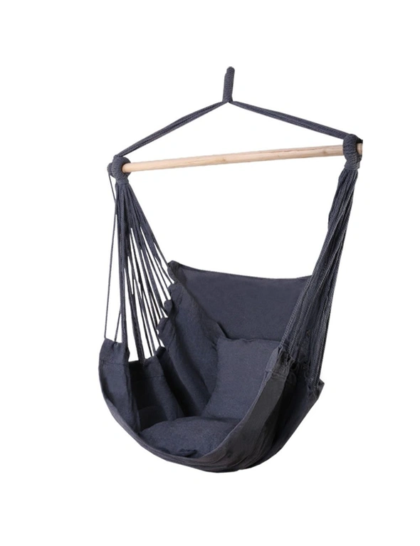 Gardeon Hammock Swing Chair - Grey - One Size, hi-res image number null