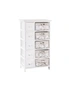 Artiss 5 Basket Storage Drawers - White - One Size, hi-res