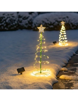 Outdoor Solar Garden Christmas Tree Light Decoration - Warm White