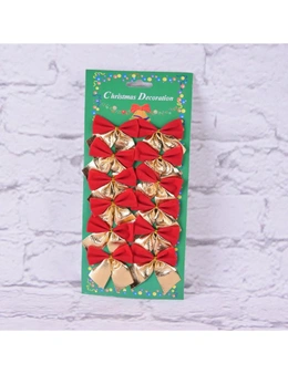 Colourful Bows Christmas Decorations Tree Ornaments - Red Gold