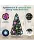 Christmas By Sas SAS 90cm Fibre Optic/LED Christmas Tree 90 Tips Multicolour Star & Ornaments, hi-res