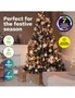 SAS 1.5m Fibre Optic/LED Christmas Tree 165 Tips Multicolour Star & Ornaments, hi-res