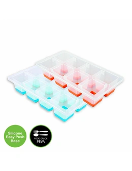 Home Master 4PK Ice Cube Tray Jumbo Size Silicone Base Easy Release