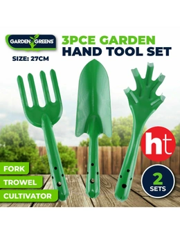 Garden Greens 6PCE Garden Hand Tool Set High Quality 2 Sets Comfortable 27cm