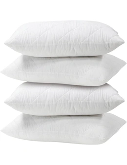PVC Pillow Protector 52.5cm x 75cm each 2pk White Pillow Covers Zip Closure