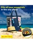 Summer Splash Beach Bag With Cooler Compartment Clear Mesh Navy 35 x 40cm, hi-res