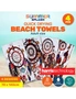 Summer Splash 4PCE Beach Towels Dream Catcher Design Quick Drying 70 x 140cm, hi-res
