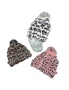 Soft & Cosy  3PK Beanie Women Heat Control Thermal Lined Cuff Animal Print Black - Pink&White, hi-res