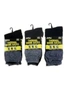 SAS Workwear Socks Mens 3 Pairs Workwear Thermal Stripes Crew Cut Black -  Navy & Grey, hi-res