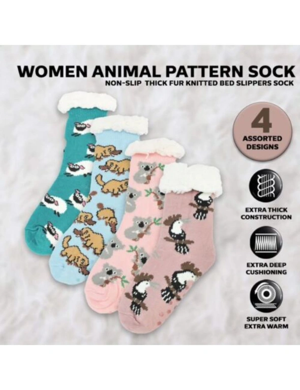 Sherpa - 4 Pair Winter Socks for Women -  Extra Warm -  Soft and Comfortable -  Cosy, hi-res image number null