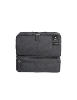Travel Bag Multi Compartment - Dark Grey - Shoulder Strap Oxford Fabric