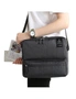Travel Bag Multi Compartment - Dark Grey - Shoulder Strap Oxford Fabric, hi-res