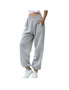 Elastic Jogger Pants  with  Fleece Lining - Light Grey, hi-res