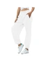 Elastic Jogger Pants  with  Fleece Lining - White, hi-res