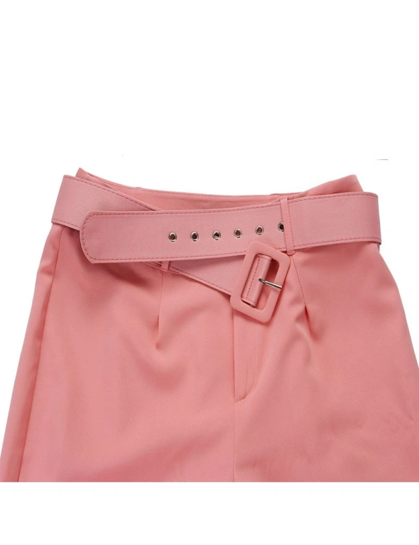 High Waist Slim Suit Pants - Pink, hi-res image number null
