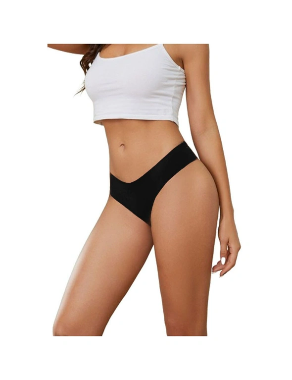 Women’s Seamless Cut Hipster No Show Underwear 3 Pack - Black, White, Skin, hi-res image number null