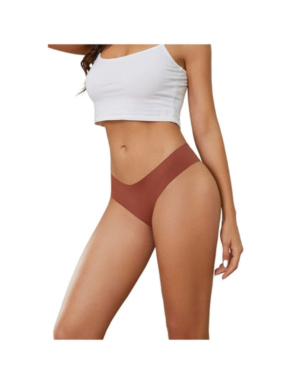 Women’s Seamless Cut Hipster No Show Underwear 3 Pack - Black, White, Brown, hi-res image number null