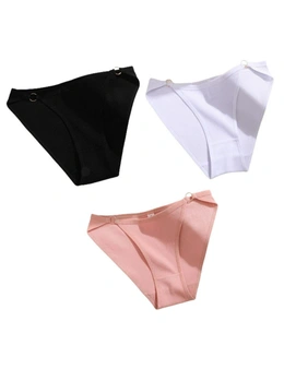 Women's Illumination String Bikini Panties - 3 Pack - Black, White, Pink