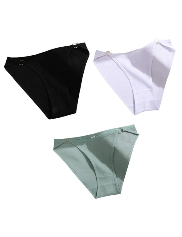 Women's Illumination String Bikini Panties - 3 Pack - Black, White, Light Green, hi-res image number null