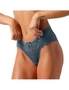 Womens Lace Half Back Coverage Panties - 3 Pack - Black, White, Blue, hi-res