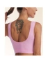 Womens Sports Bras with Pads - 3 Pack - Black, White, Pink, hi-res