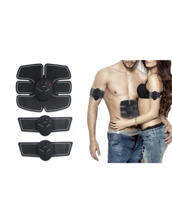 Electric Muscle Stimulator Set Abdominal Trainer Weight Loss, hi-res image number null
