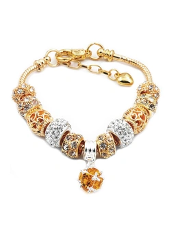 Charm Bracelets Bring Lucky To A Friend - Perfect Gift For Girls - Brass with Rhodium Plating - Cystal - Rose Gold/Silver