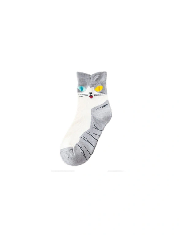 1 set Cats Face on Socks: Side Face - 4 pairs, hi-res image number null