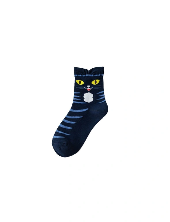1 set Cats Face on Socks: Side Face - 4 pairs, hi-res image number null