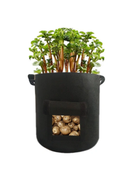 Potato Grow Bag - 1pack - Durable Flexible Reusable Breathable - Black, hi-res image number null
