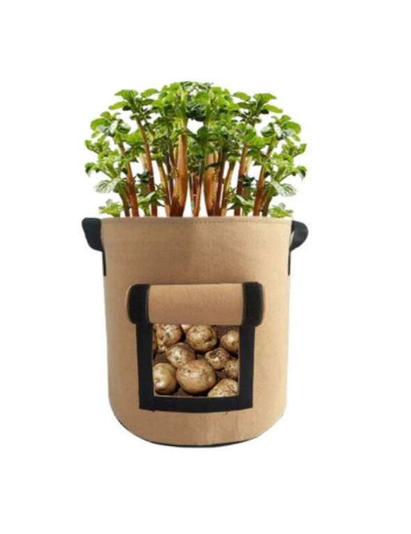 Potato Grow Bag - 1pack - Durable Flexible Reusable Breathable - Brown, hi-res image number null