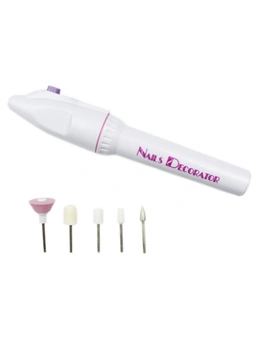 Electric Nail File set - 5 Head Set for Grinding and Polishing - Salon Manicure And Pedicure At Home