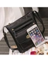 Cross-Body Bag with Clasp - Black - Fashionable - Comes With Soft Adjustable Shoulder Strap Zipper, hi-res