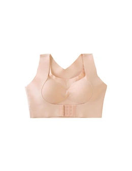 Front Buckle Support Bra - Skin - Easy And Adjustable Front Buckle For Prominent Push-Up Effect-M