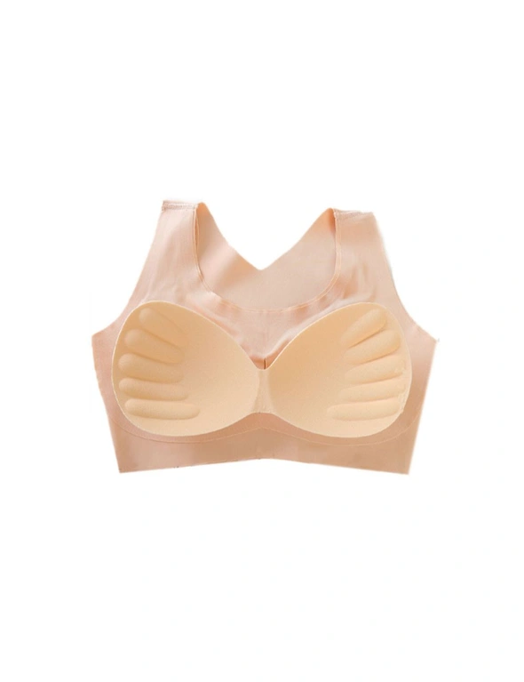 Front Buckle Support Bra - Skin - Easy And Adjustable Front Buckle For Prominent Push-Up Effect-M, hi-res image number null