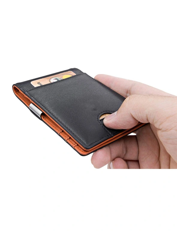 Men’s Slim Clip RFID Wallet - Genuine Leather Lining Ideal for carrying business cards, credit and debit cards, hi-res image number null