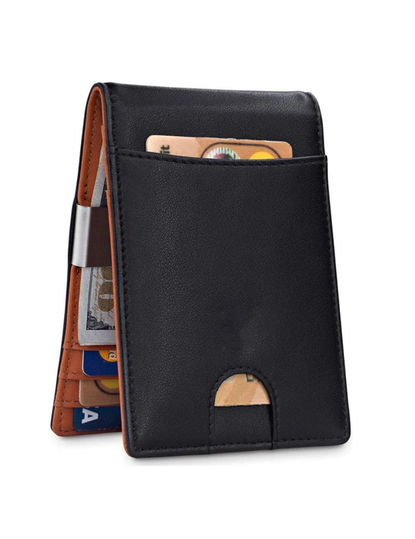 Men’s Slim Clip RFID Wallet - Genuine Leather Lining Ideal for carrying business cards, credit and debit cards, hi-res image number null