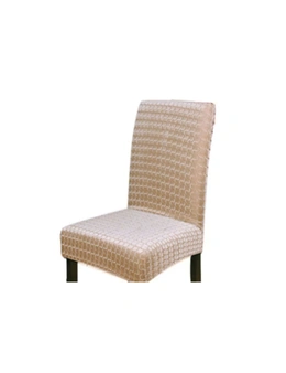 3D Stretch Dining Chair Covers - 2pcs - Can be used for Hotel, wedding banquet, dinner, meeting, celebration, ceremony, family - Beige