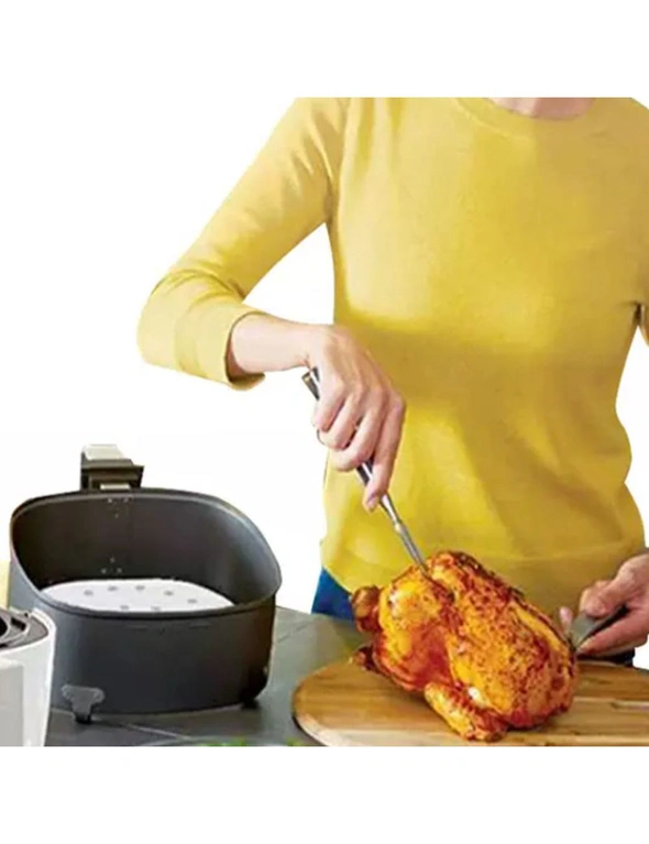 1 Pack of 100 Non-Stick Air Fryer Liners - Square White, hi-res image number null