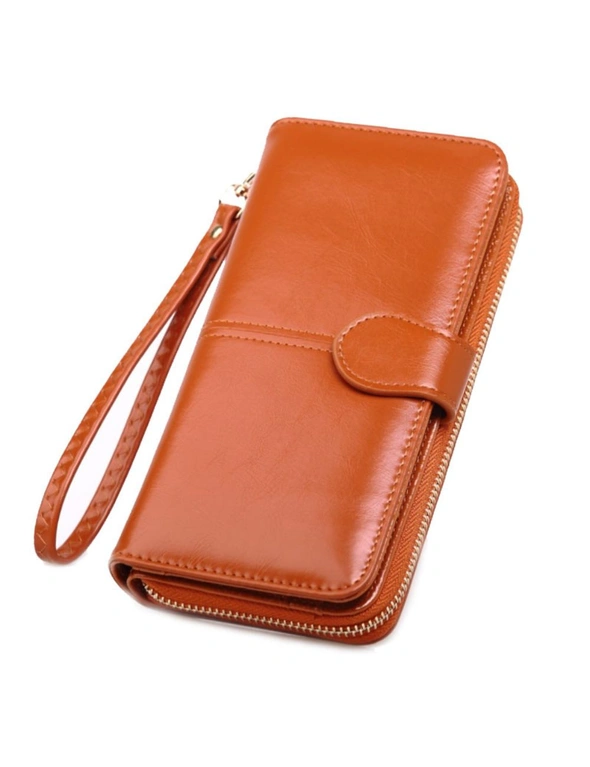 Ladies Purse for Smarphones with Wrist strap - Brown, hi-res image number null