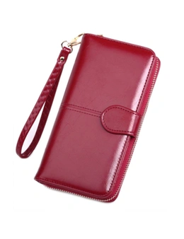 Ladies Purse for Smarphones with Wrist strap - Wine Red