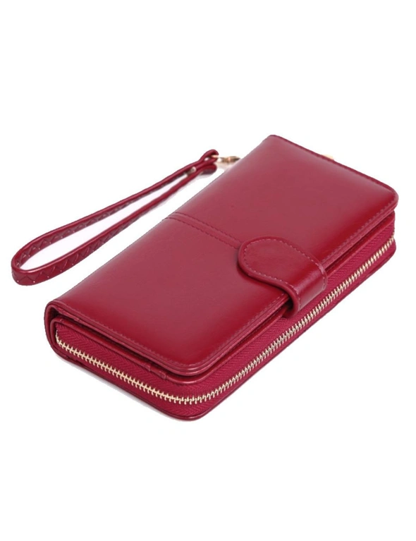 Ladies Purse for Smarphones with Wrist strap - Wine Red, hi-res image number null