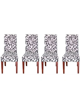 Dining Chair Cover Four piece set - Plain Beige