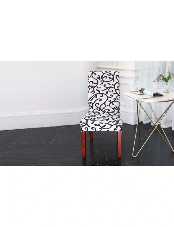 Dining Chair Cover Two piece set - Plain Beige, hi-res image number null