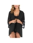 Women's Lace Puff Sleeve Kimono Cardigan Loose Cover Up Casual Blouse Tops Beach Cover Up, hi-res
