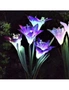 Solar Lily Flower Garden Lights - Blue, hi-res