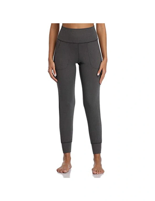 High Waist Yoga Jogger Pants - Grey, hi-res image number null